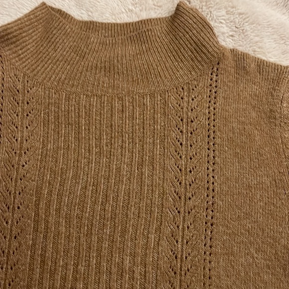 Small Tan Mockneck Sweater - Picture 2 of 4